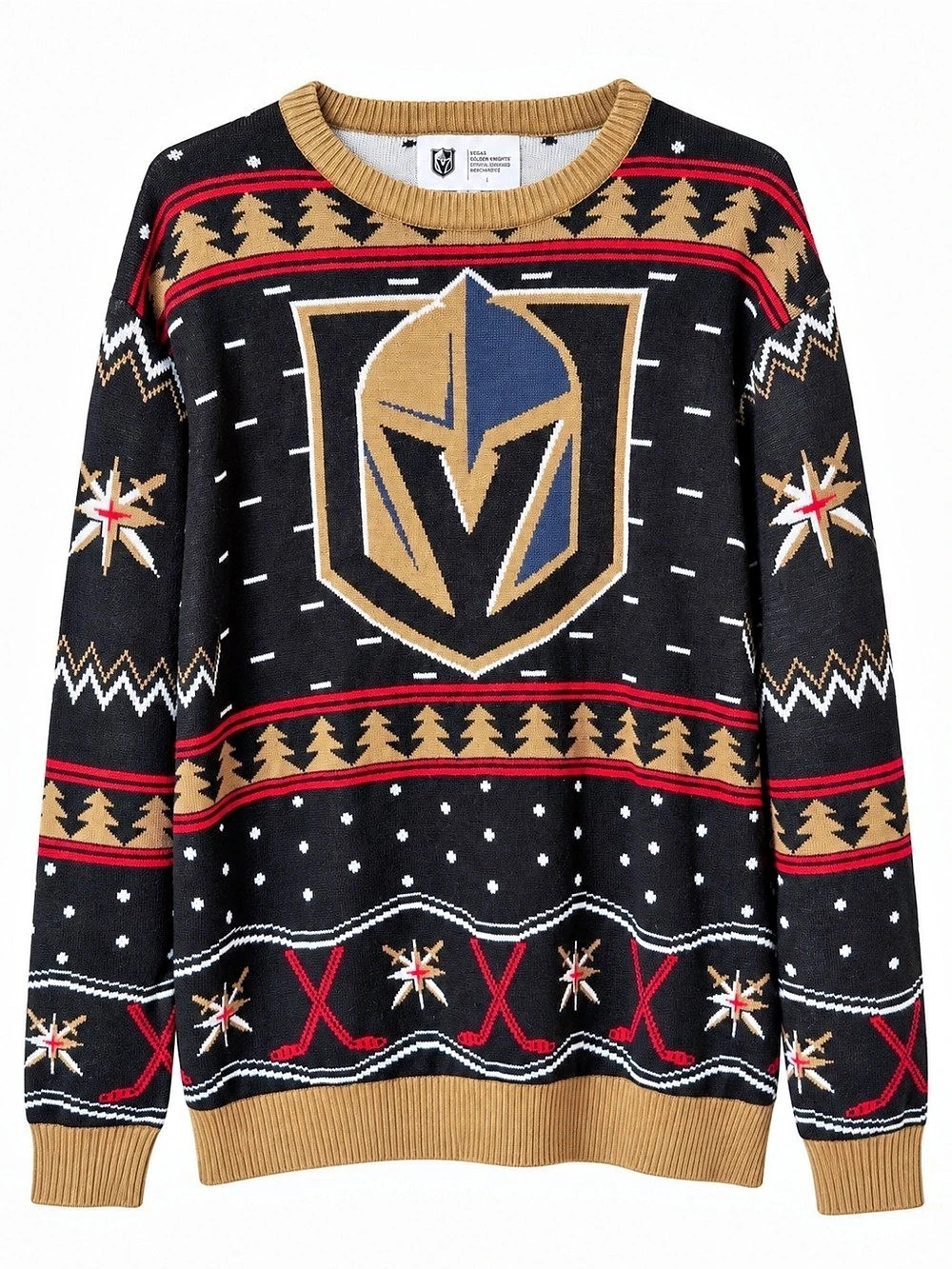 Vegas Golden Knights NHL Ugly Christmas Sweater Men’s Large Hockey Holiday Knit